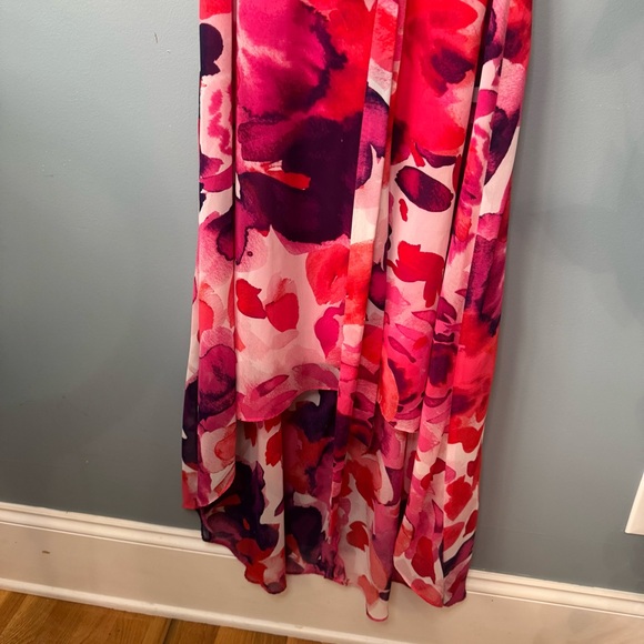 Jessica Howard Floral Sleeveless Halter Neck High Low Midi Dress. Woman’s 10 - Picture 7 of 15
